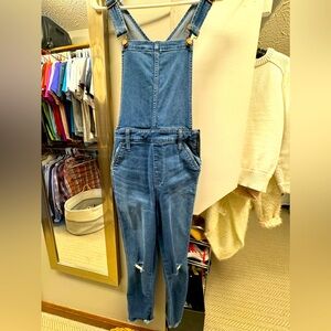 Madewell cropped bib overalls